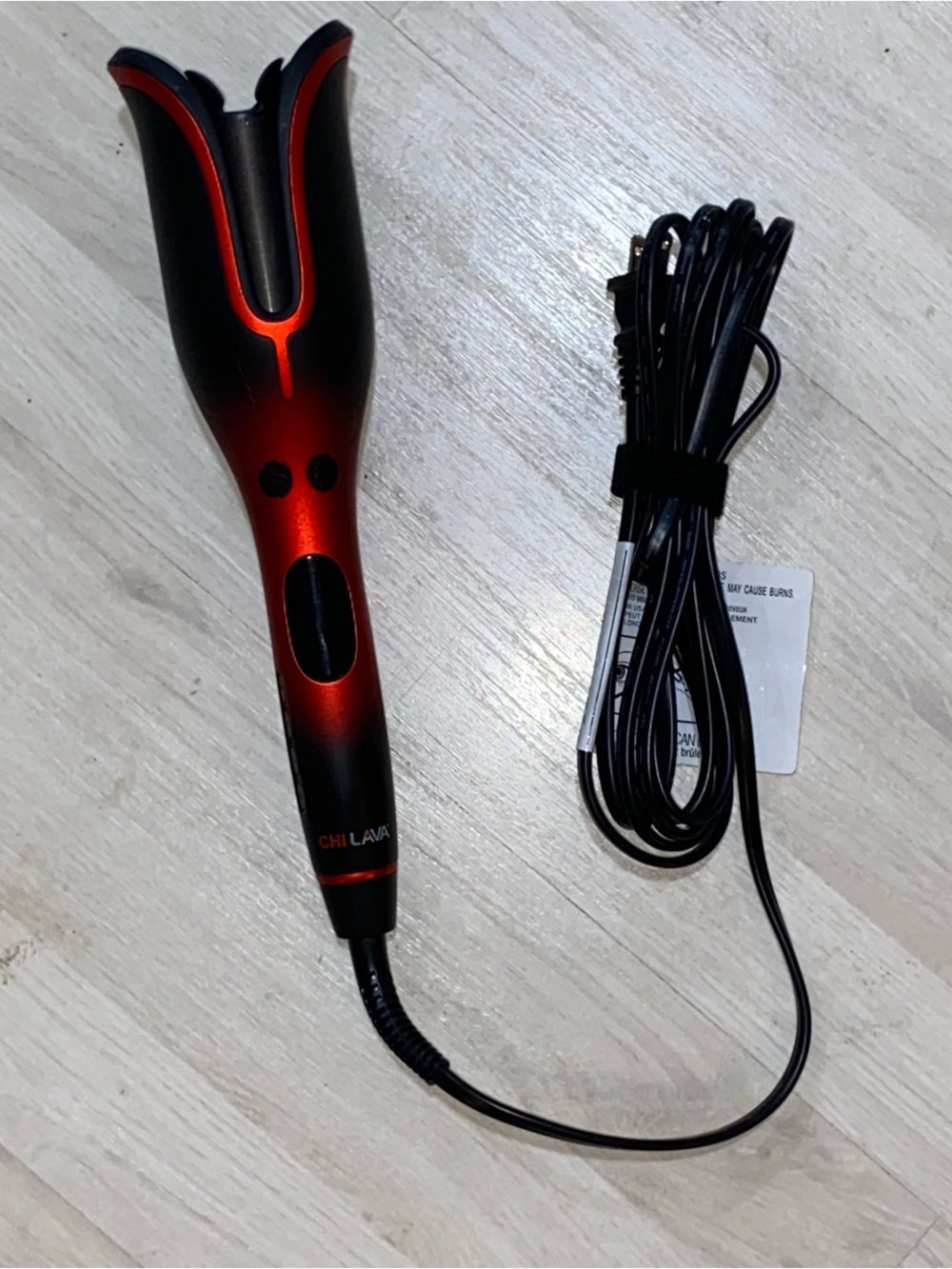 CHI Lava Spin & Curl Professional Curling Iron - Black/Red